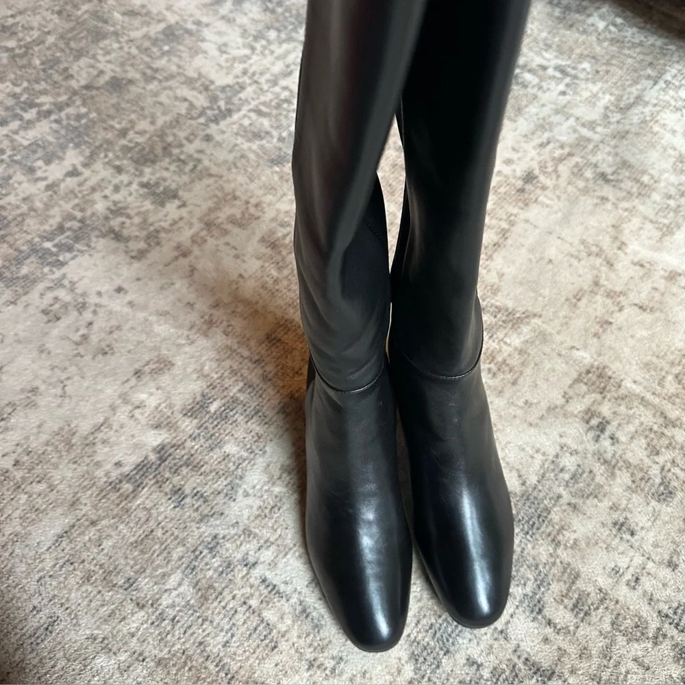Stuart Weitzman City Block Boot Nappa Leather Over The Knee Boot In Black Size 6 - Picture 7 of 9